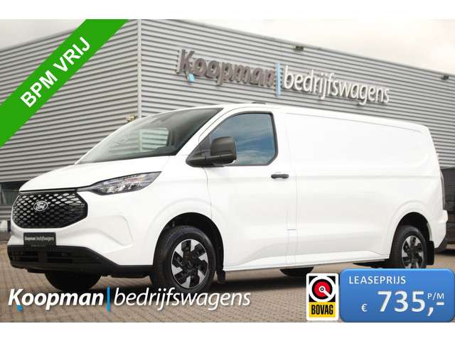 Ford E-Transit Custom 320 L2H1 Trend | 65kWh 100kW 136pk | Camera | Carplay/Android | Cruise | Lease 735,- p/m