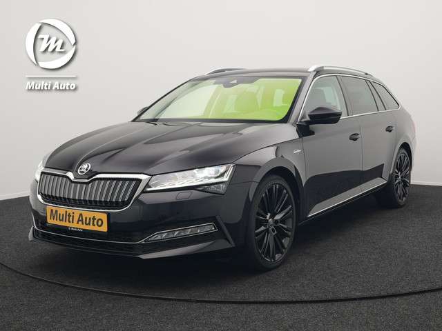 ŠKODA Superb Combi TSI iV Laurin & Klement Plug In Hybrid 218pk PHEV | Black Optic | Cruise Control | Crystal LED | Lederen Sportstoelen Memory & Verwarmd | Apple Carplay | Canton Audio | Navigatie | Verwamd Stuur | DAB |