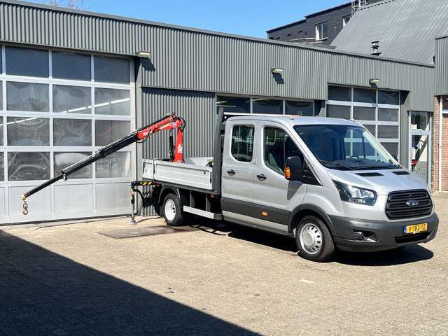 Ford Transit 350 2.0 tdci l3h1 dc laadkraan telefoonverbinding 3-persoons telefoonverbinding 1e eigenaar pick up p-up bakwagen euro 6 bpm vrij voor ondernemers foto 1