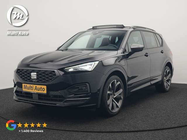 SEAT Tarraco 1.4 TSI e-Hybrid FR Plug In Hybrid 245pk Dealer O.H PHEV | Panodak | Adaptive Cruise | Alcantara Sportstoelen Memory & Verwarmd | 360 Camera | Keyless | Apple Carplay | Stuur Verwarmd | Blis | Navigatie | Virtual | DAB | 20"LM |