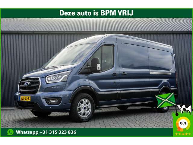 Ford Transit 350 TDCI | L3H2 | Limited | LED | Camera | 12" Display | CarPlay | Navi | Zijschuifdeur R+L | Cruise | Climate | PDC | Eco | Euro 6