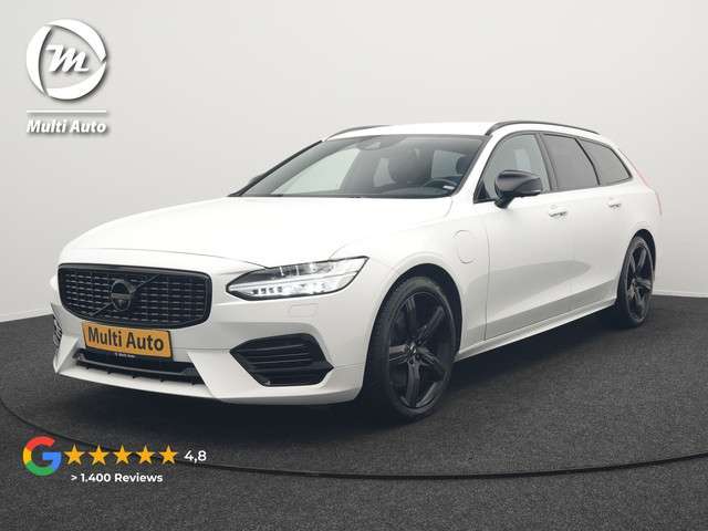 Volvo V90 T8 AWD R-Design Plug In Hybrid 394pk Dealer O.H. PHEV | Adaptive Cruise | 360 Camera | Black Optic | Alcantara Sportstoelen Memory & Verwarmd | Apple Carplay | Keyless | Blis | Virtual | Navigatie | 19"L.M |