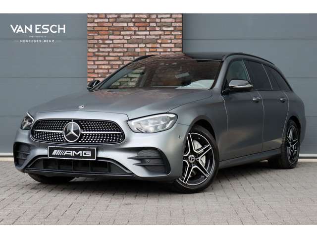 Mercedes-Benz E-klasse Estate 300 de Premium+ AMG Line | Distronic+ | Panoramadak | Burmester | Keyless Go | Rijassistentiepakket | Surround Camera | Leder |