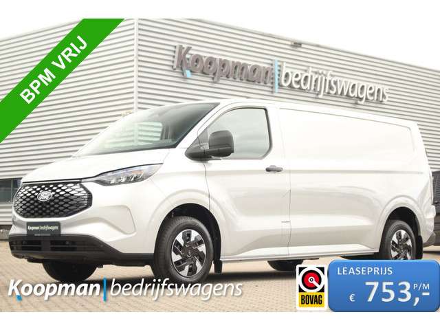 Ford E-Transit Custom 320 L2H1 Trend 65kWh | 160kW 218pk | Camera | Carplay/Android | Cruise | Lease 753,- p/m