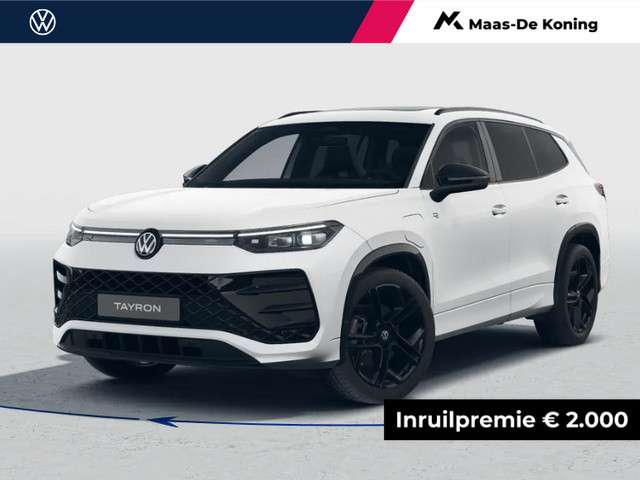 Volkswagen Tayron R-Line Edition 1.5 eHybrid 204 pk 6 versn. DSG · Black Style Pakket · Comfort Pakket · Trekhaak inklapbaar, met elektrische ontgrendeling, incl. aanhangermanoeuvreerhulp Trailer Assist ·