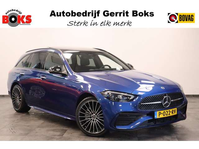 Mercedes-Benz C-klasse Estate 300 e AMG Line Panorama Memorie Stoelen Sfeerverlichting Head up 24 maanden garantie mogelijk (*vraag naar de voorwaarden)