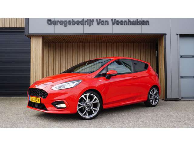 Ford Fiesta 1.0 126pk ecoboost st-line 3drs leder/alcantara 18inch lm led *race red * nl auto! 123484km! foto 3