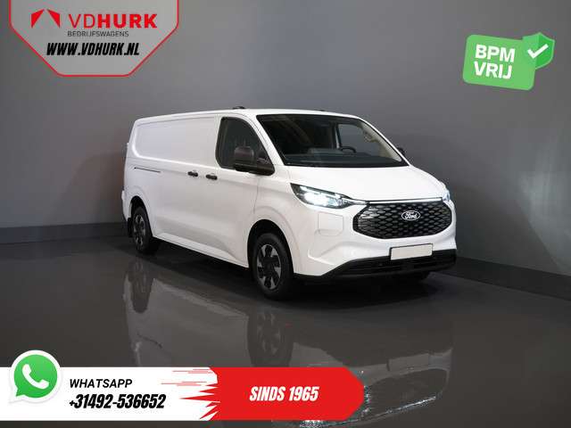 Ford E-Transit Custom 320 L2 65 kWh 330 km WLTP 2.3t Trekverm./ Snellader/ LED/ Standkachel/ Stoelverw./ Stuur.Verw./ Voorruit.Verw./ Carplay/ Camera/ Climate/ PDC/ Cruise