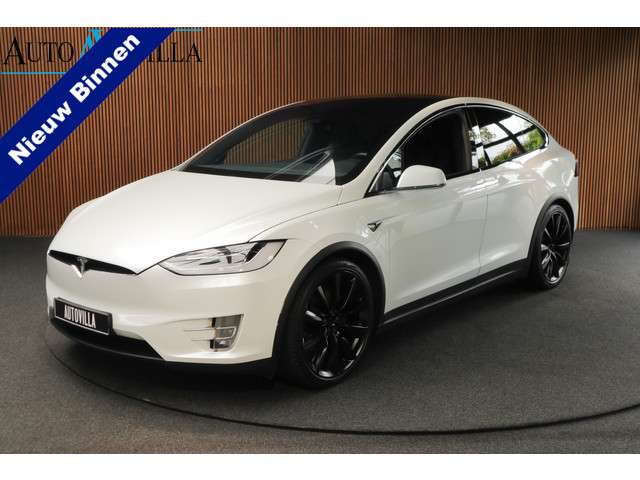 Tesla Model X Dual Motor AWD 7p. 100 kWh Autopilot Leer Navi ACC 360º Stoelverwarming voor & achter Memory Alcantara hemel Climate voor en achter PDC Softclose Afneembare trekhaak 22 inch LM velgen BTW auto