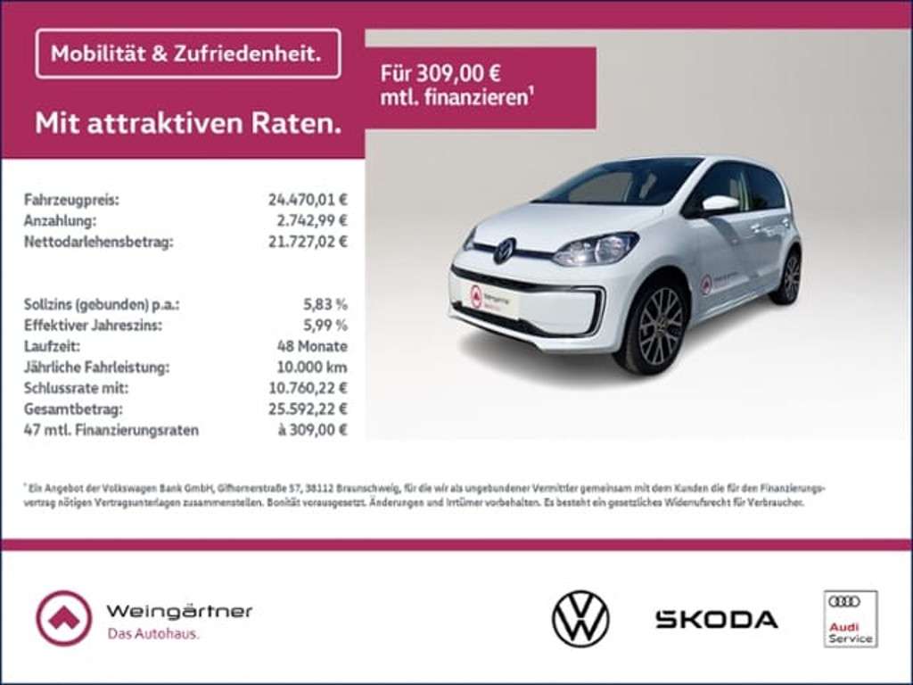 Volkswagen e-Up! 2024 Elektrisch
