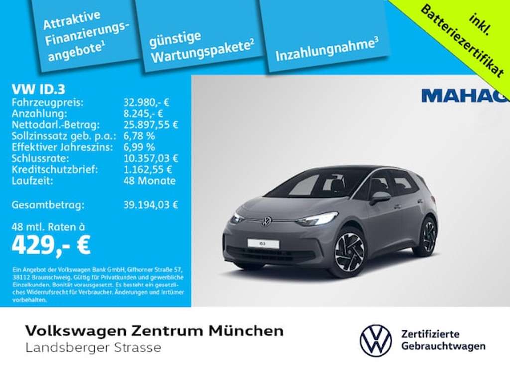 Volkswagen ID.3 2024 Elektrisch