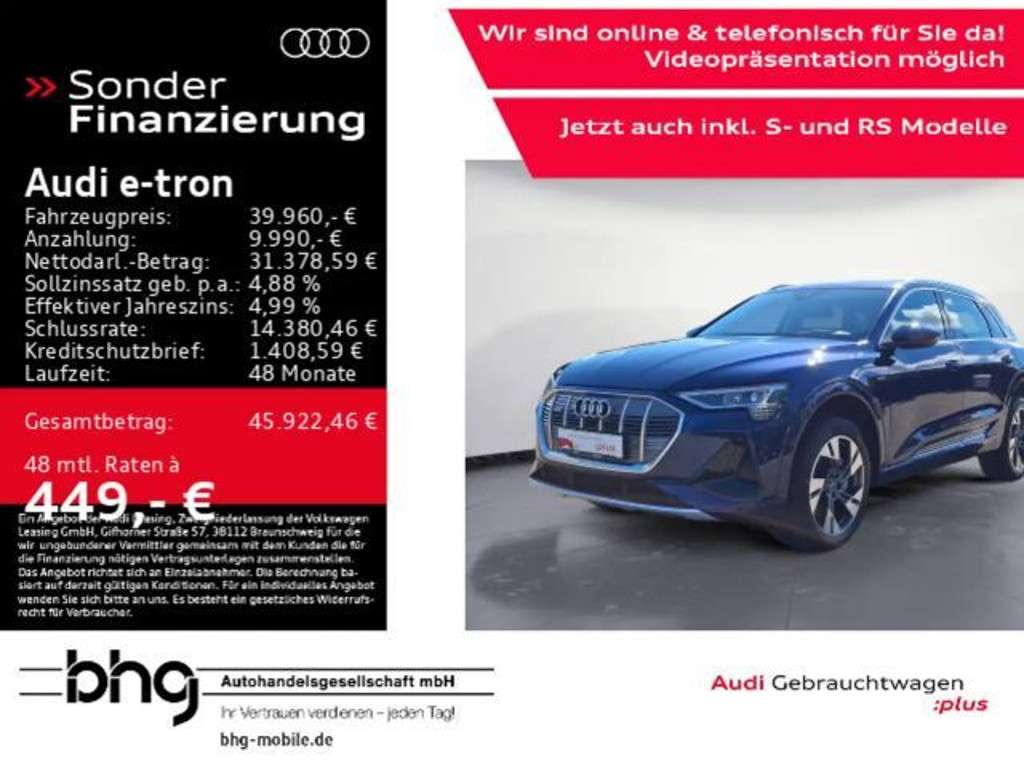 Audi e-tron 2022 Elektrisch
