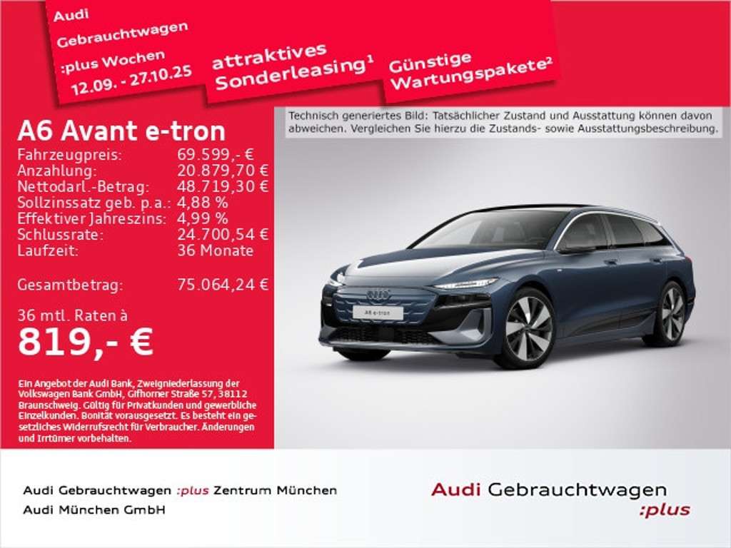 Audi A6 e-tron 2025 Elektrisch