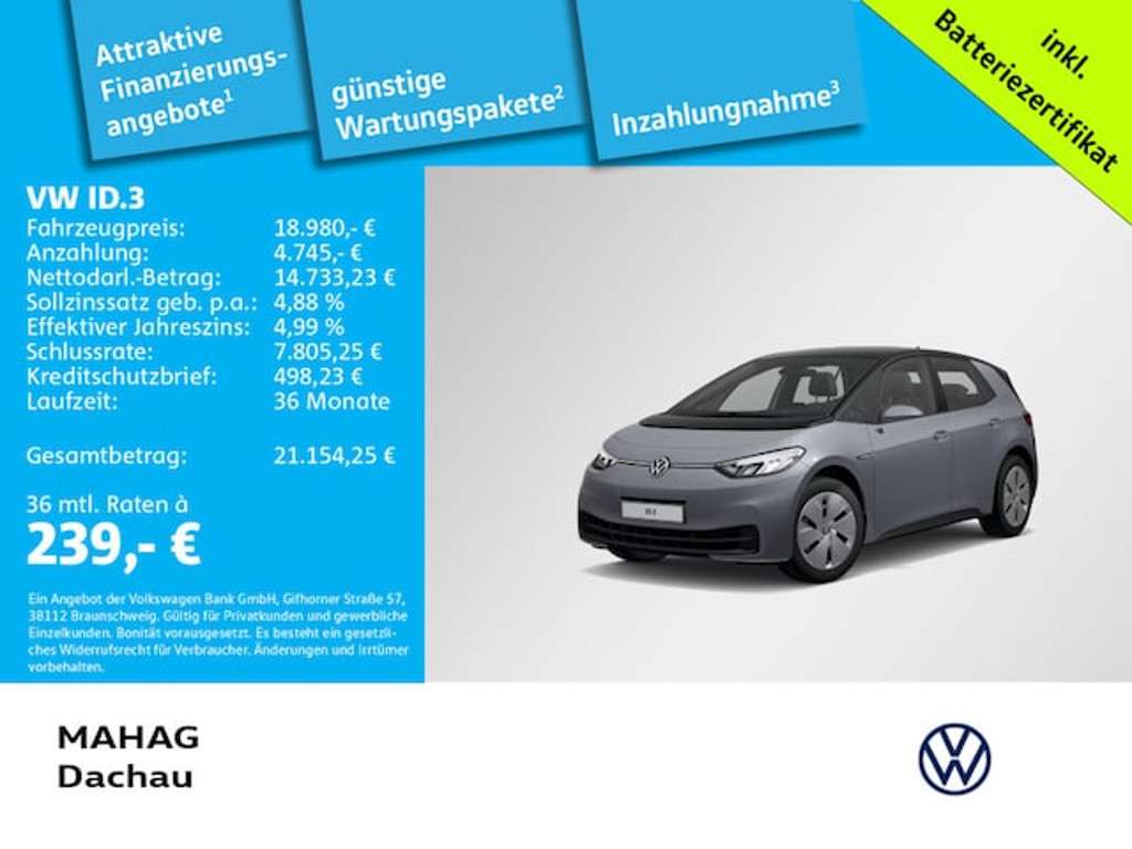 Volkswagen ID.3 2021 Elektrisch