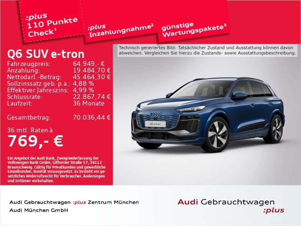 Audi Q6 e-tron 2024 Elektrisch