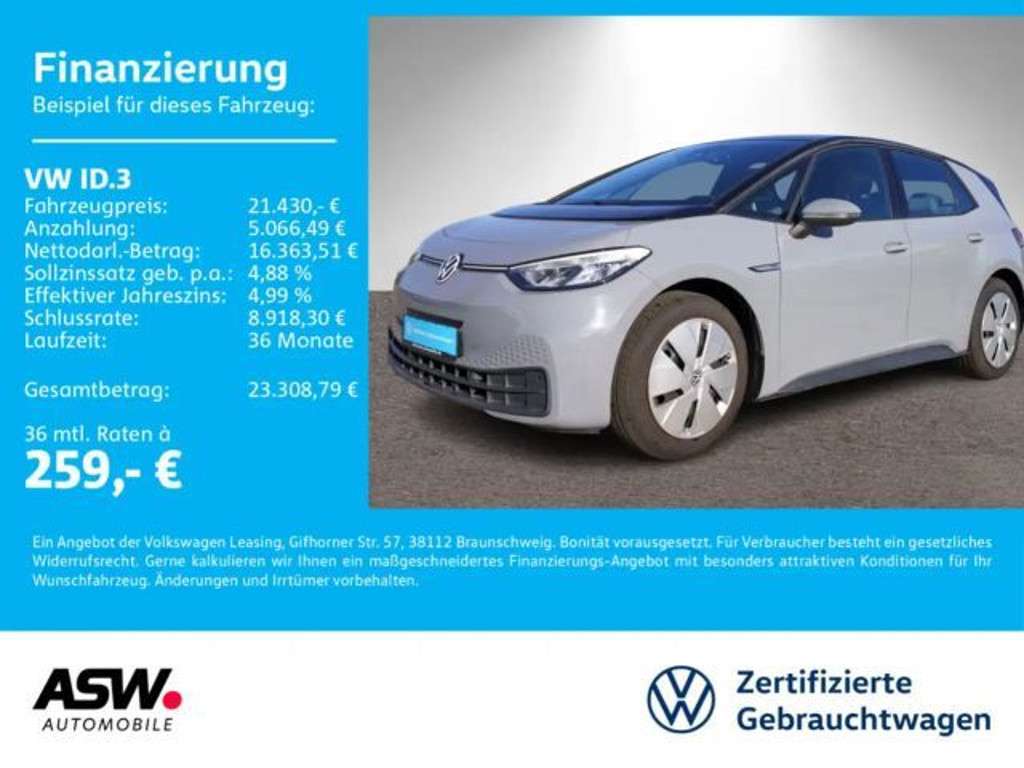 Volkswagen ID.3 2022 Elektrisch