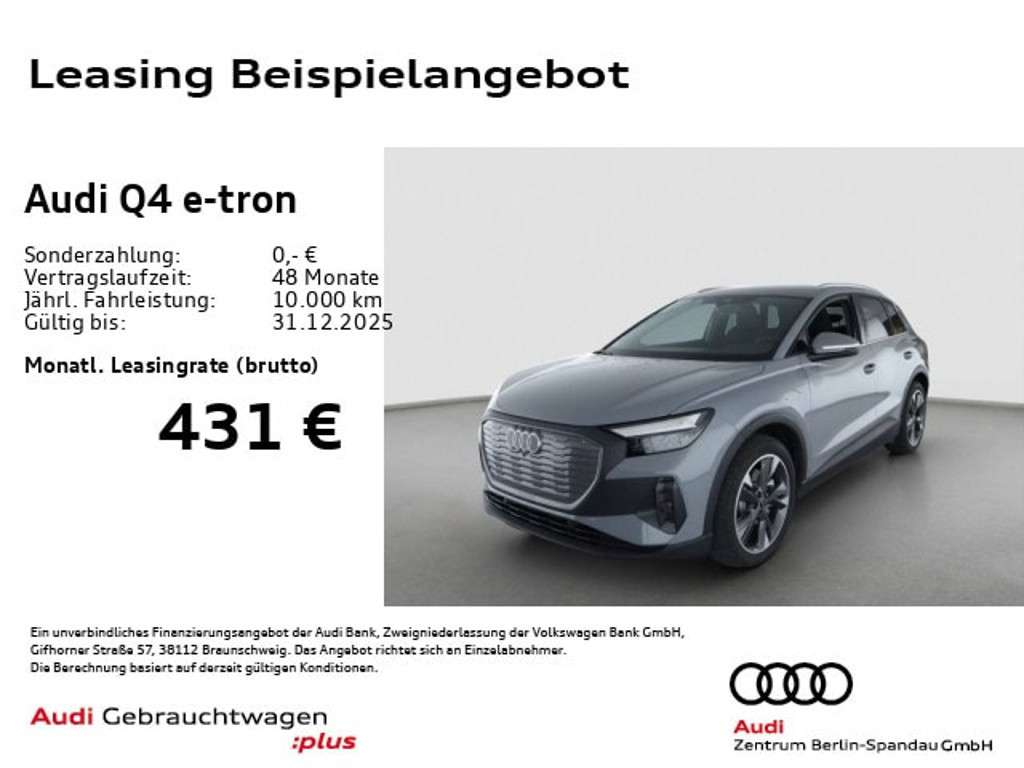 Audi Q4 e-tron 2025 Elektrisch