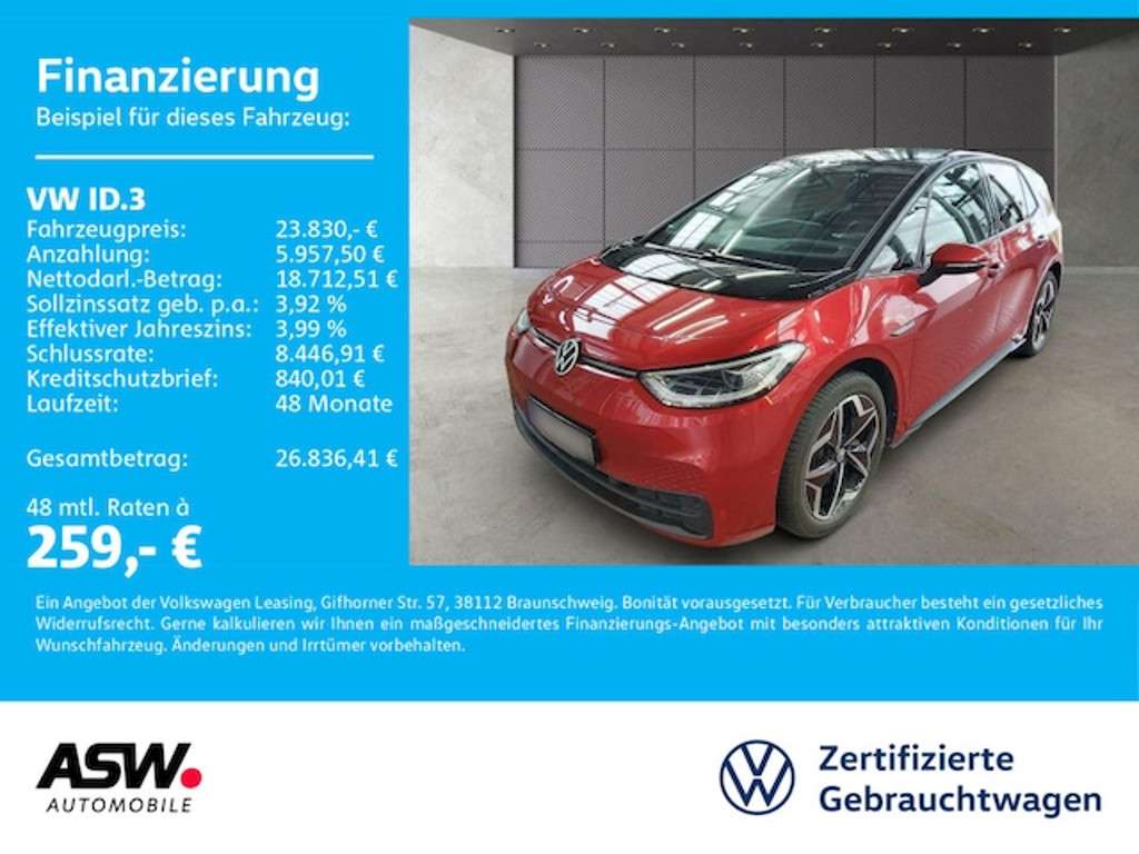 Volkswagen ID.3 2022 Elektrisch