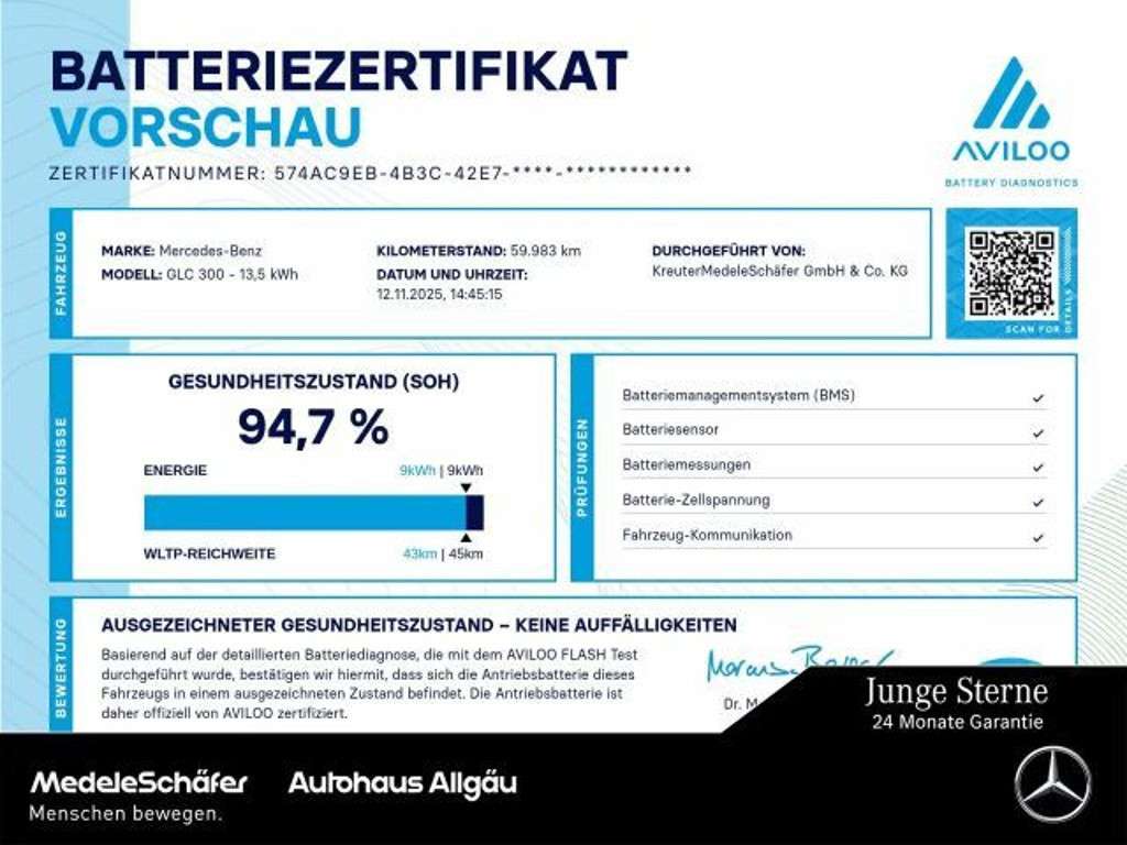 Mercedes-Benz GLC-Klasse 2021 Hybride Diesel
